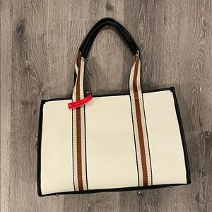 Kelly & Katie Cream and Brown Tote Bag